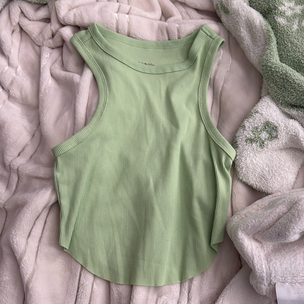 Green Wild Fable Cropped Tank Size S